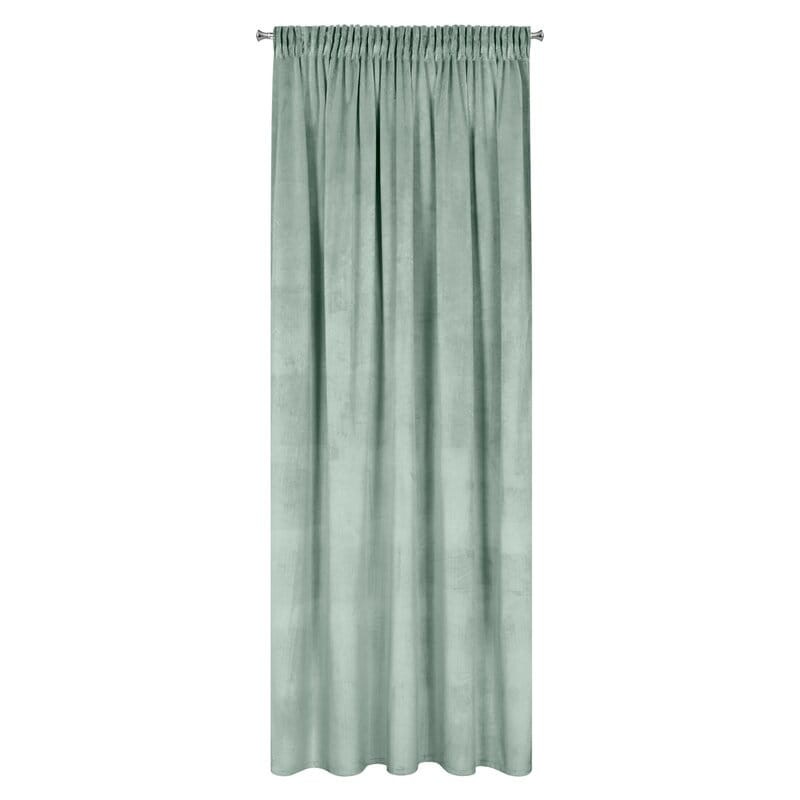 Zasłona 140x270 na taśmie Rosa miętowa jasna welurowa-2