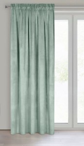Zasłona 140x270 na taśmie Rosa miętowa jasna welurowa-4