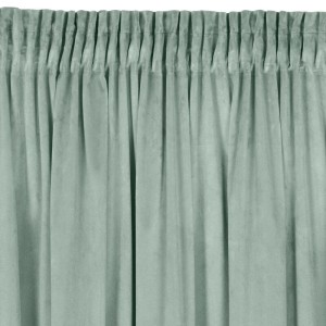 Zasłona 140x270 na taśmie Rosa miętowa jasna welurowa-1