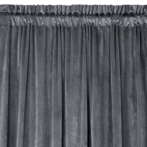 Zasłona 140x270 grafitowa na taśmie welurowa Melanie-6