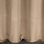 Zasłona 140x270 beżowa ciemna na taśmie welurowa Melanie