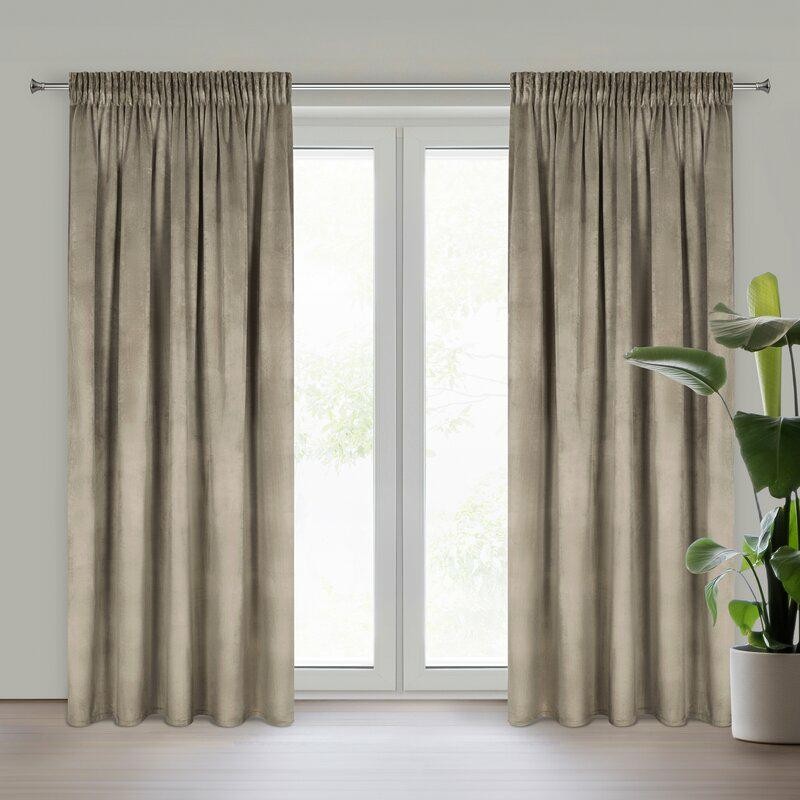 Zasłona 140x270 brązowa na taśmie welurowa Melanie-1