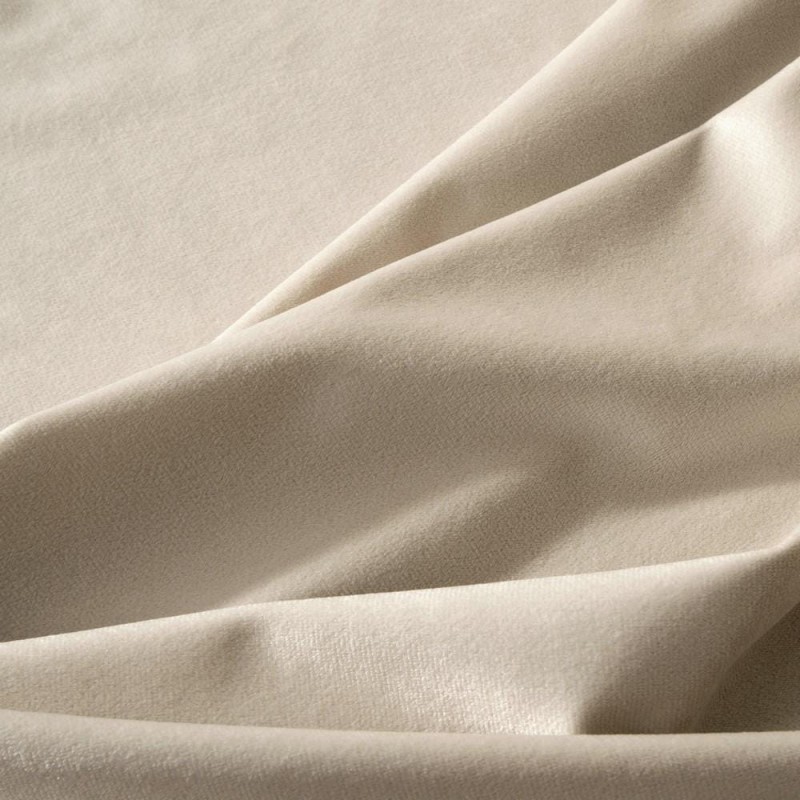 Zasłona 140x250 beżowa Melanie na przelotkach welurowa-7