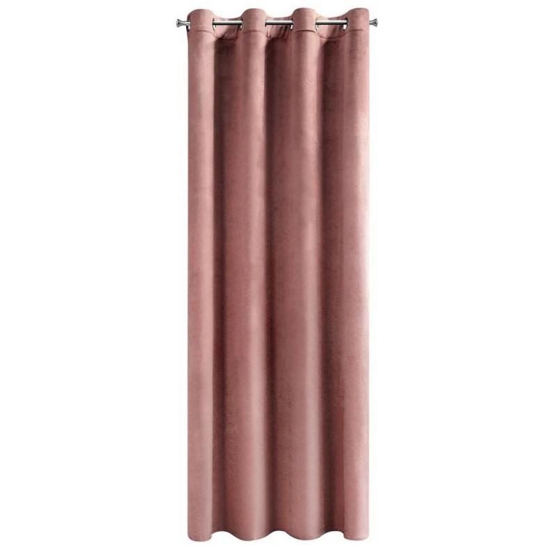 Zasłona 140x250 różowa ciemna Melanie na przelotkach welurowa-2