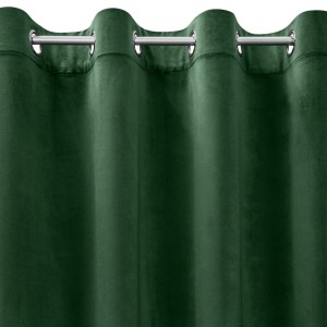 Zasłona 140x250 zielona ciemna Melanie na przelotkach welurowa-5