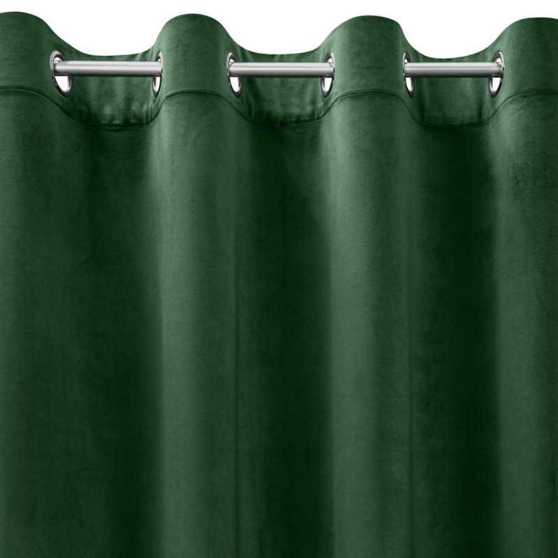 Zasłona 140x250 zielona ciemna Melanie na przelotkach welurowa-5