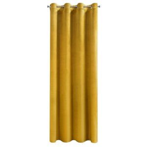 Zasłona 140x250 musztardowa Melanie gotowa na przelotkach welurowa-2