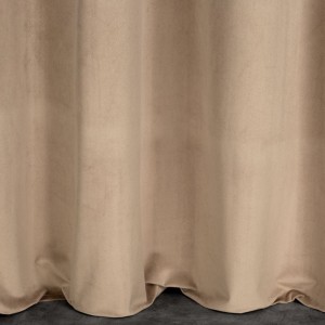 Zasłona 140x250 beżowa ciemna Melanie na przelotkach welurowa-5