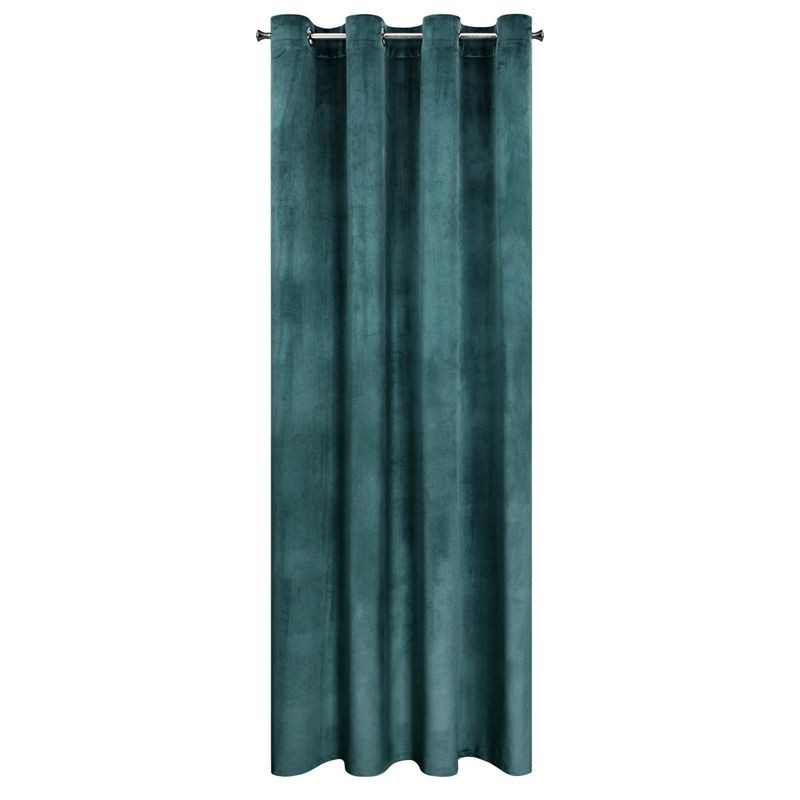 Zasłona 140x250 niebieska ciemna Melanie na przelotkach welurowa-2