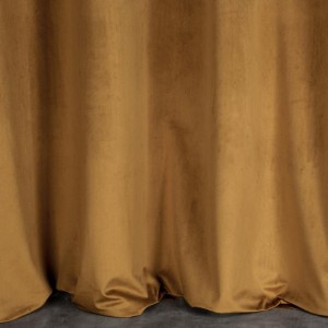 Zasłona 140x250 złota Melanie na przelotkach welurowa-7