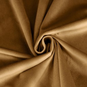 Zasłona 140x250 złota Melanie na przelotkach welurowa-8