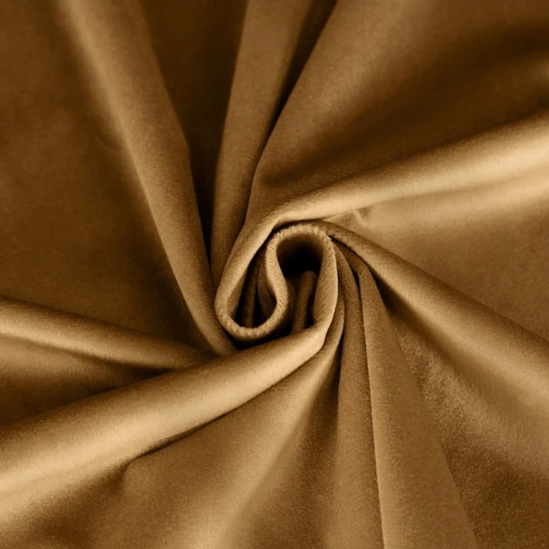 Zasłona 140x250 złota Melanie na przelotkach welurowa-8