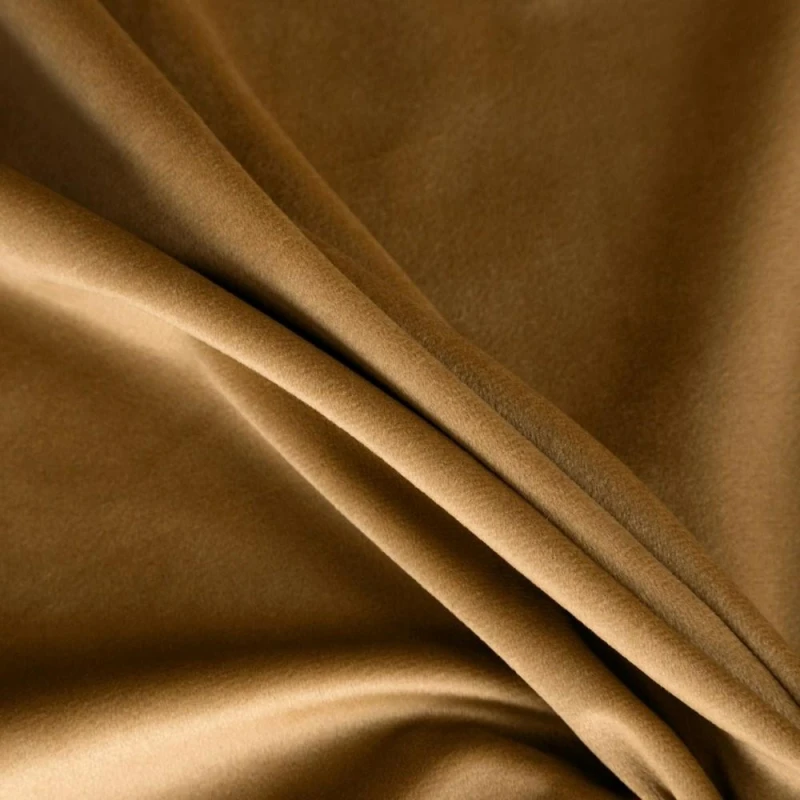 Zasłona 140x250 złota Melanie na przelotkach welurowa-9