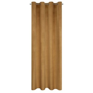 Zasłona 140x250 miodowa Melanie na przelotkach welurowa-2