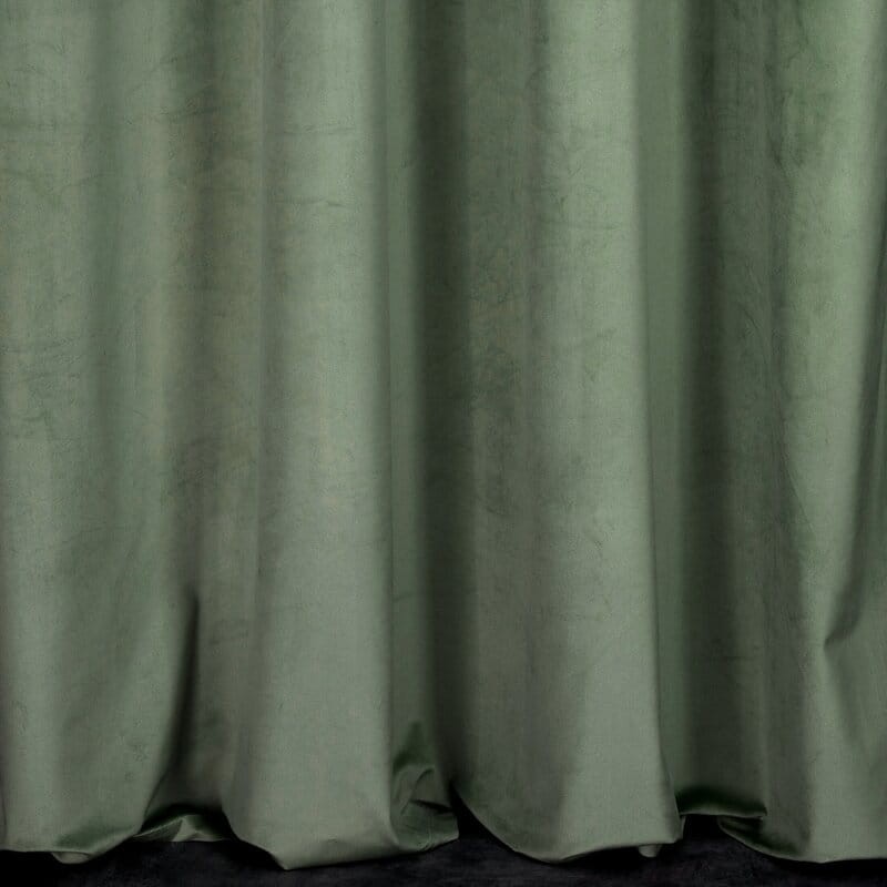Zasłona 140x250 miętowa ciemna Melanie na przelotkach welurowa-6