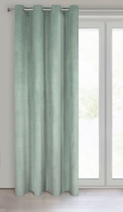 Zasłona 140x250 miętowa jasna Melanie na przelotkach welurowa-3