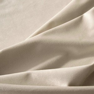 Zasłona 140x250 beżowa jasna Melanie na przelotkach welurowa-7