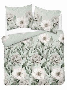 Pościel satynowa 220x200 Home Satin 410 zielona magnolia-2