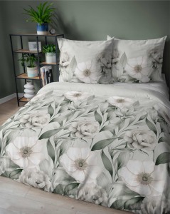 Pościel satynowa 220x200 Home Satin 410 zielona magnolia-4