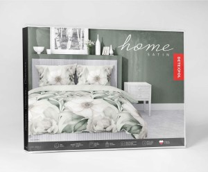 Pościel satynowa 220x200 Home Satin 410 zielona magnolia-6