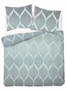 Pościel satynowa 220x200 Home Satin 410 miętowa geometryczna-2
