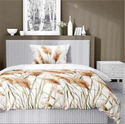 Pościel satynowa 140x200 Home Satin 41 złote trawy pampasowe