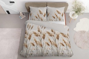 Pościel satynowa 160x200 Home Satin 410 szara jasna trawa-3