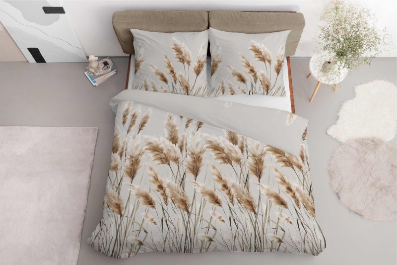 Pościel satynowa 160x200 Home Satin 410 szara jasna trawa-3