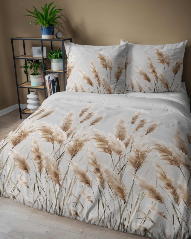 Pościel satynowa 160x200 Home Satin 410 szara jasna trawa-4