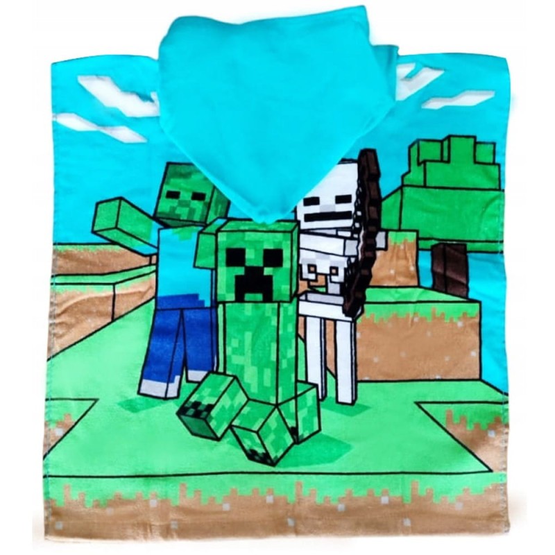 37233Poncho dla dzieci 50x110 Minecraft ręcznik z kapturem dziecięcy-4