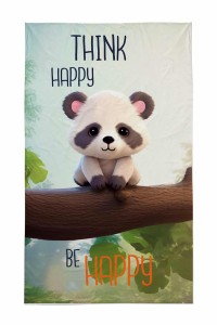 37246Ręczniczek do przedszkola 30x50 Panda niebieski dziecięcy bawełniany 18T-1