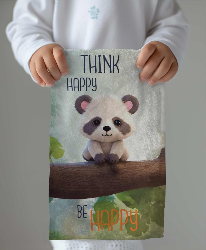 37246Ręczniczek do przedszkola 30x50 Panda niebieski dziecięcy bawełniany 18T-2