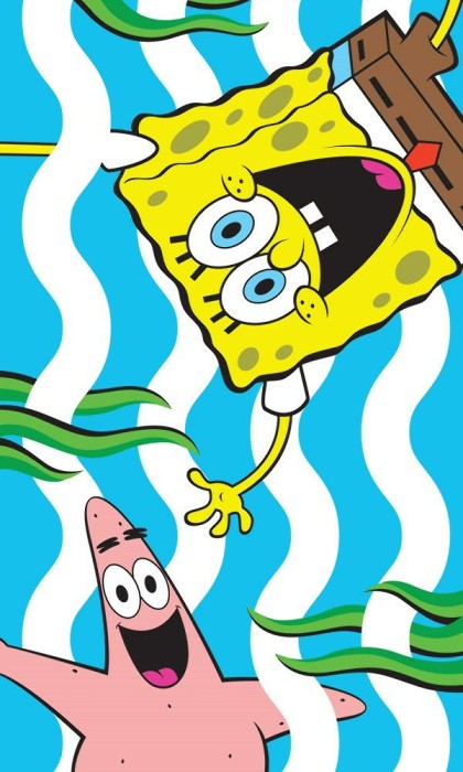 37275Ręczniczek do przedszkola 30x50 Sponge Bob dziecięcy Babies-1