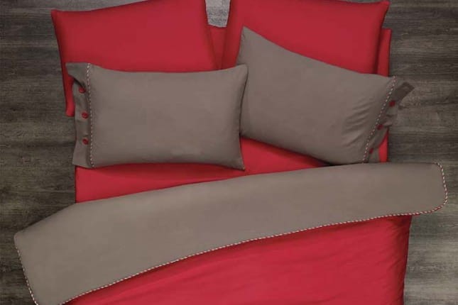 Pościel bawełniana 200x220 Red and Caffe Kupon