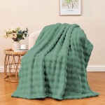 Koc narzuta bąbelkowy 200x220 3D BUBBLE miętowy