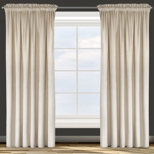 Zasłona Zaciemniająca 140x250 Na Taśmie Żabki Welur PREMIUM - Beżowa-1