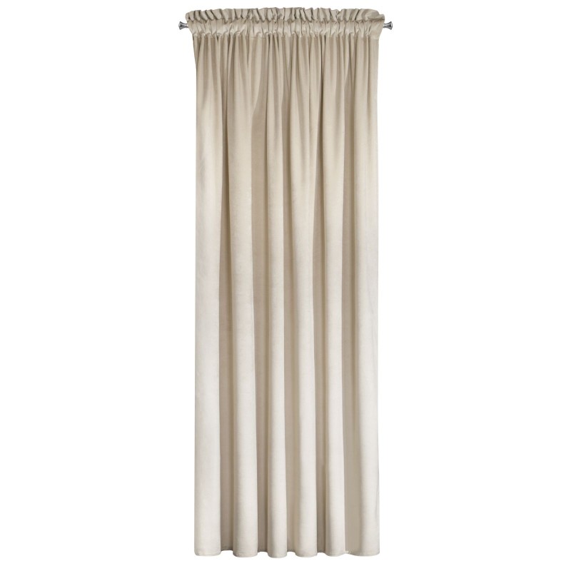 Zasłona Zaciemniająca 140x250 Na Taśmie Żabki Welur PREMIUM - Beżowa-2