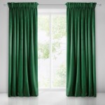 Zasłona Zaciemniająca 140x250 Na Taśmie Żabki Welur PREMIUM - Butelkowa Zielona