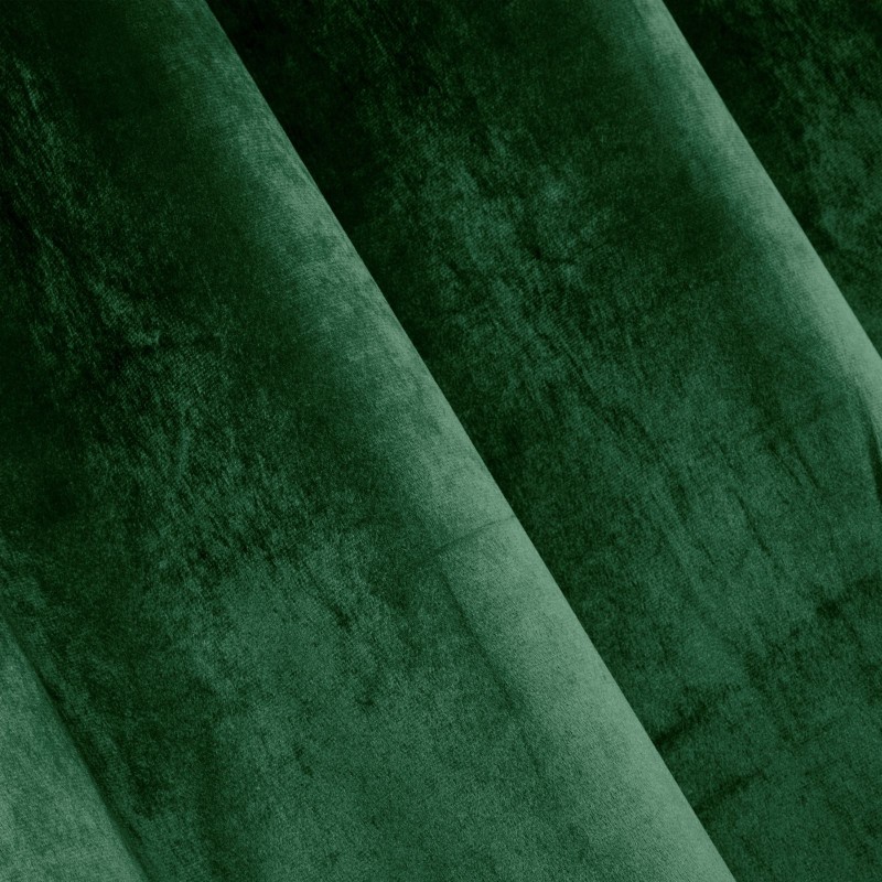 Zasłona Zaciemniająca 140x250 Na Taśmie Żabki Welur PREMIUM - Butelkowa Zielona-4