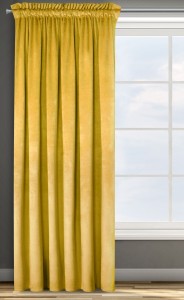 Zasłona Zaciemniająca 140x250 Na Taśmie Żabki Welur PREMIUM - Musztardowa-3