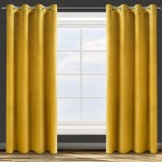 Zasłona Zaciemniająca 140x250 Na Przelotkach Welur PREMIUM - Musztardowa