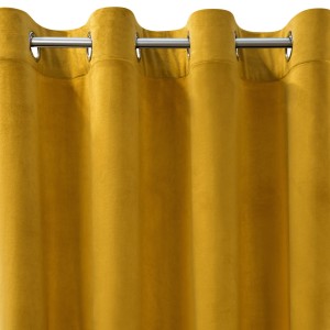 Zasłona Zaciemniająca 140x250 Na Przelotkach Welur PREMIUM - Musztardowa-2
