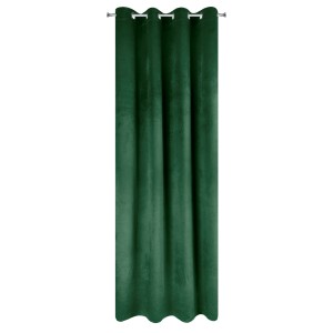 Zasłona Zaciemniająca 140x250 Na Przelotkach Welur PREMIUM - Butelkowa Zielona-5