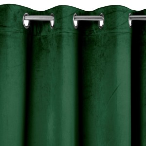 Zasłona Zaciemniająca 140x250 Na Przelotkach Welur PREMIUM - Butelkowa Zielona-4