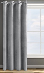 Zasłona Zaciemniająca 140x250 Na Przelotkach Welur PREMIUM - Szara-5