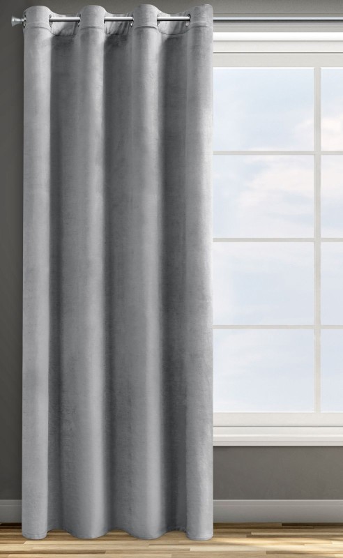 Zasłona Zaciemniająca 140x250 Na Przelotkach Welur PREMIUM - Szara-5