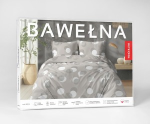 37493Pościel bawełniana beżowa z geometrycznymi okręgami – 220x200 cm – kolekcja Naturalis – wzór 5495 A-4