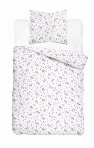 37544Pościel bawełniana 140x200 cm młodzieżowa biała w jednorożce i babeczki – SweetDream – wzór 5587 A-1