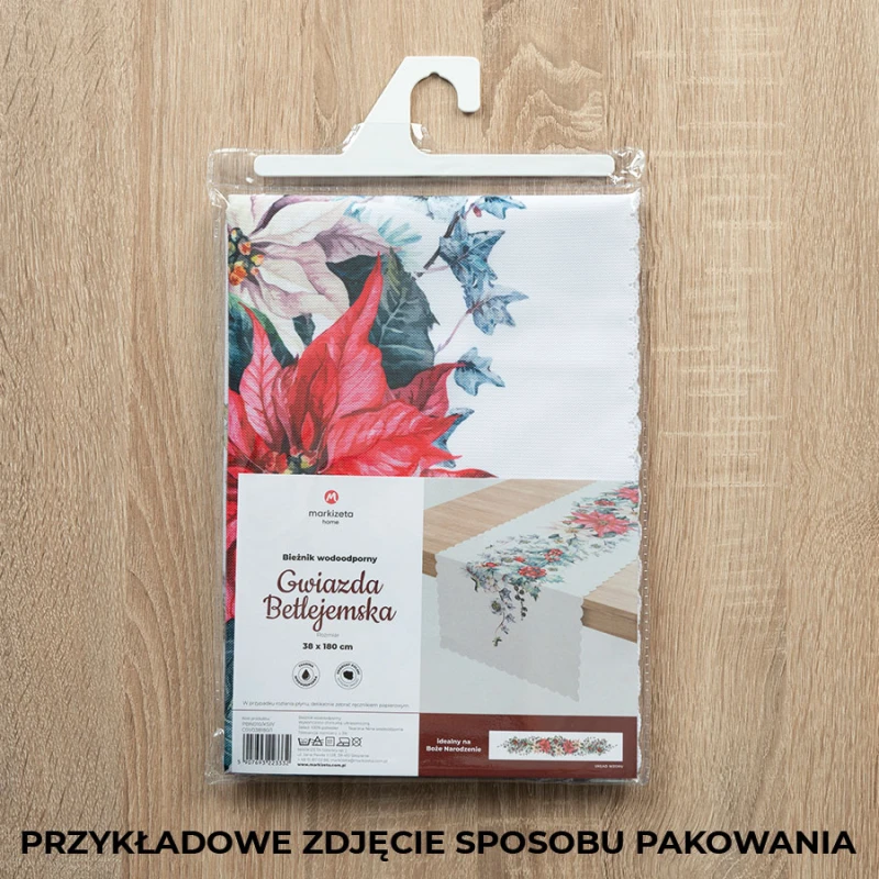37592Obrus świąteczny wodoodporny 140x220 Nina czerwony szkoti P00031/KSP/C03/140220/1-5