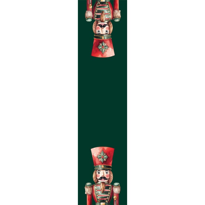 37601Bieżnik świąteczny 38x160 Dziadki do orzechów zielony PBN279/KSP/C02/038160/1-1